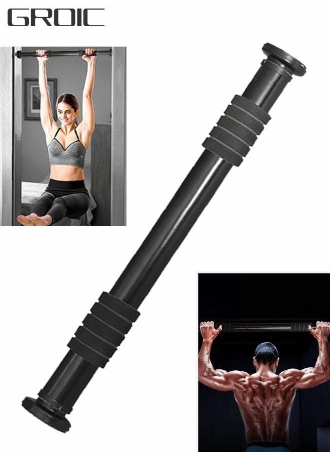 GROIC Pull Up Bar for Doorway, Heavy Duty Chin Up Bar with Comfort Foam Grips, Door Pull Up Bar Wall Mounted Adjustable Length Suitable for Home Gym Fitness Body Workout Bar  - Image 1