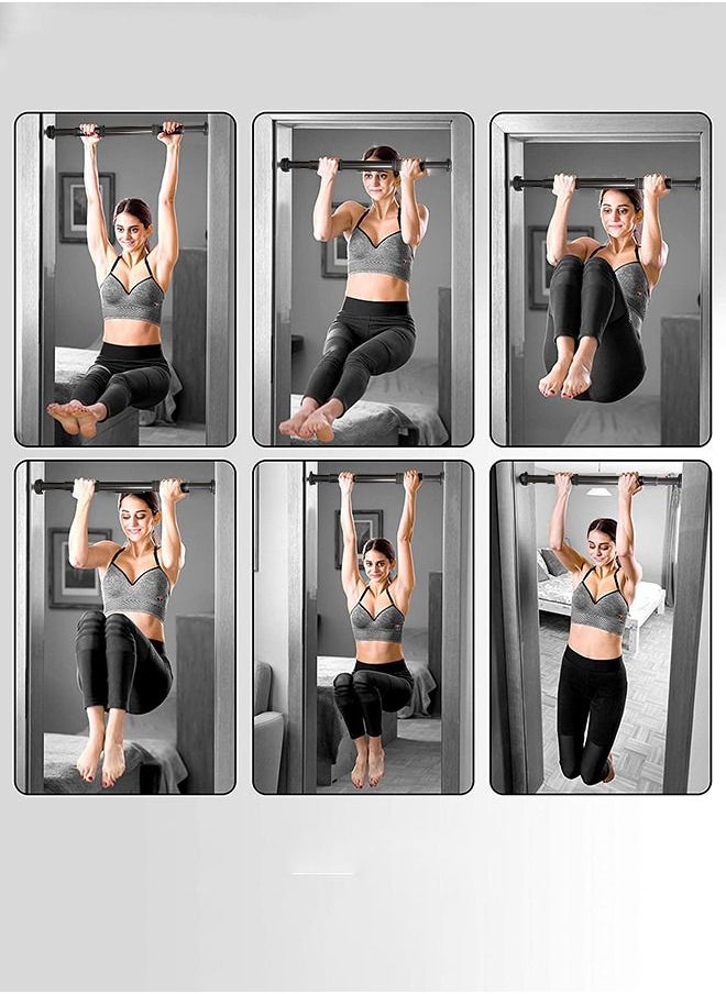 GROIC Pull Up Bar for Doorway, Heavy Duty Chin Up Bar with Comfort Foam Grips, Door Pull Up Bar Wall Mounted Adjustable Length Suitable for Home Gym Fitness Body Workout Bar  - Image 3