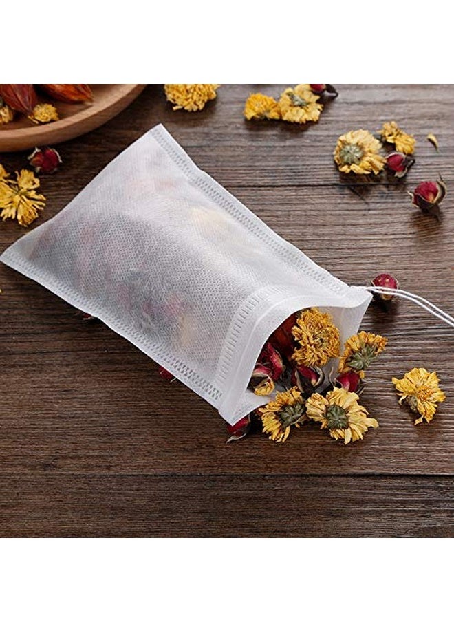 fenshine Fenshine 400 Pcs Tea Filter Bags Disposable Empty Tea Bags Cotton Drawstring Seal Tea Infusers Bag for Loose Leaf Teal  - Image 3