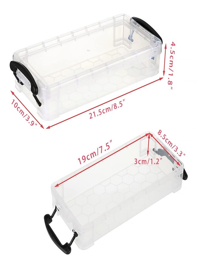 BTSKY مجموعة BTSKY من 6 صناديق أقلام بسعة كبيرة، منظم لتخزين مستلزمات المكتب، حاوية لأقلام الرسم وفرش الطلاء (أسود) - Image 4