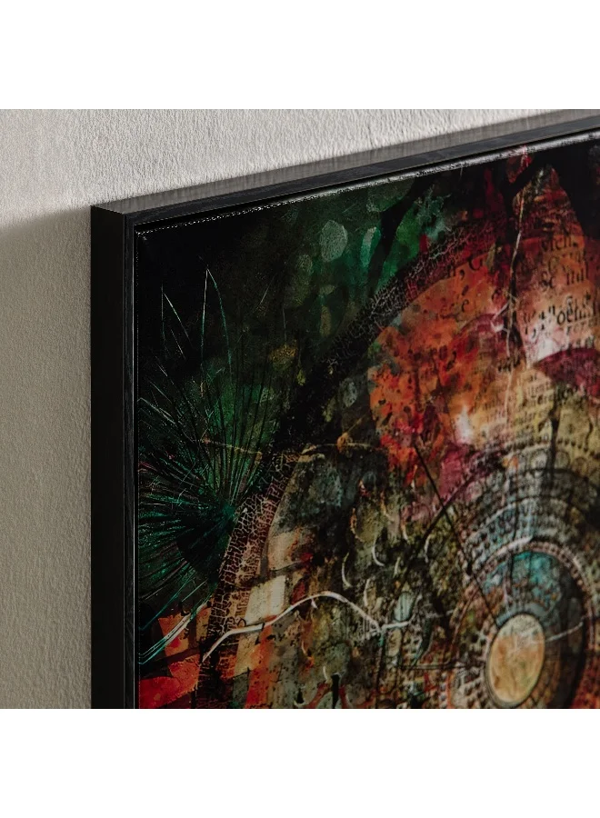 Home Box Fossel Mandala Framed Canvas with ABS High Gloss Surface - 60x60x3 cm