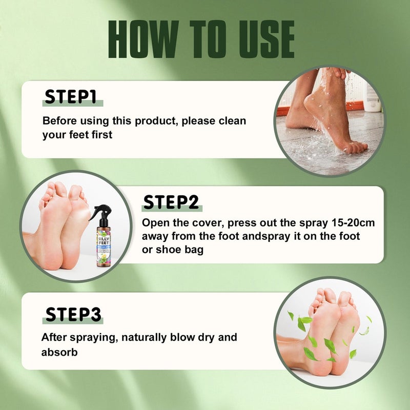 danliss Foot Shoe Freshening Spray 120ml - Odor Control for  Shoes - Image 4