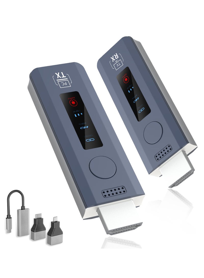 ZESTECH Upgraded Wireless HDMI Transmitter and Receiver 165FT/50M, LED Display, 4K Decode 1080P@60Hz Output Plug&Play, 5G/2.4G Wireless HDMI Extender for Video and Audio to Monitor from PC/DV/Projector/TV Box - Image 1