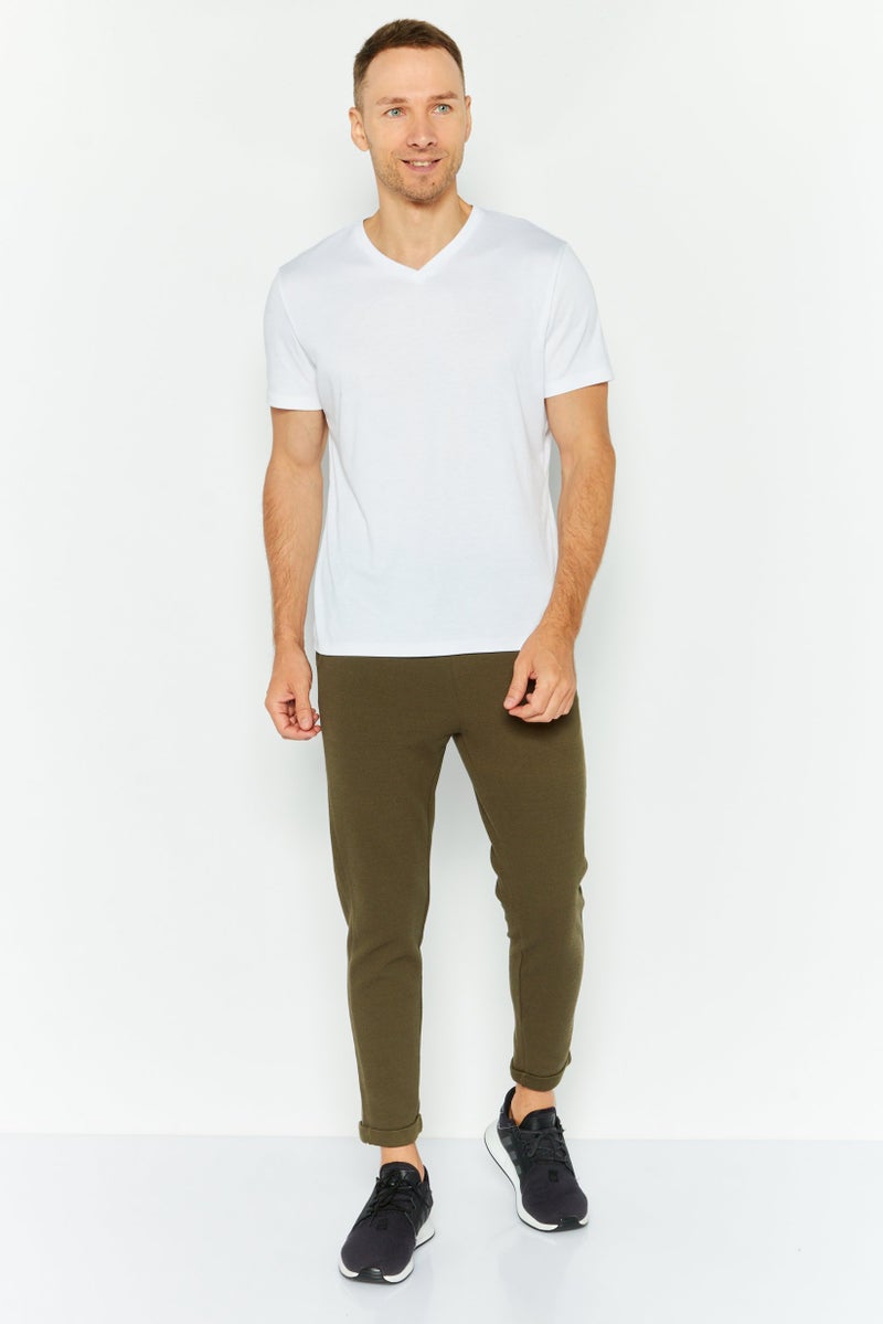 American Eagle Men Drawstring Plain Sweatpants, Brown  - Image 2