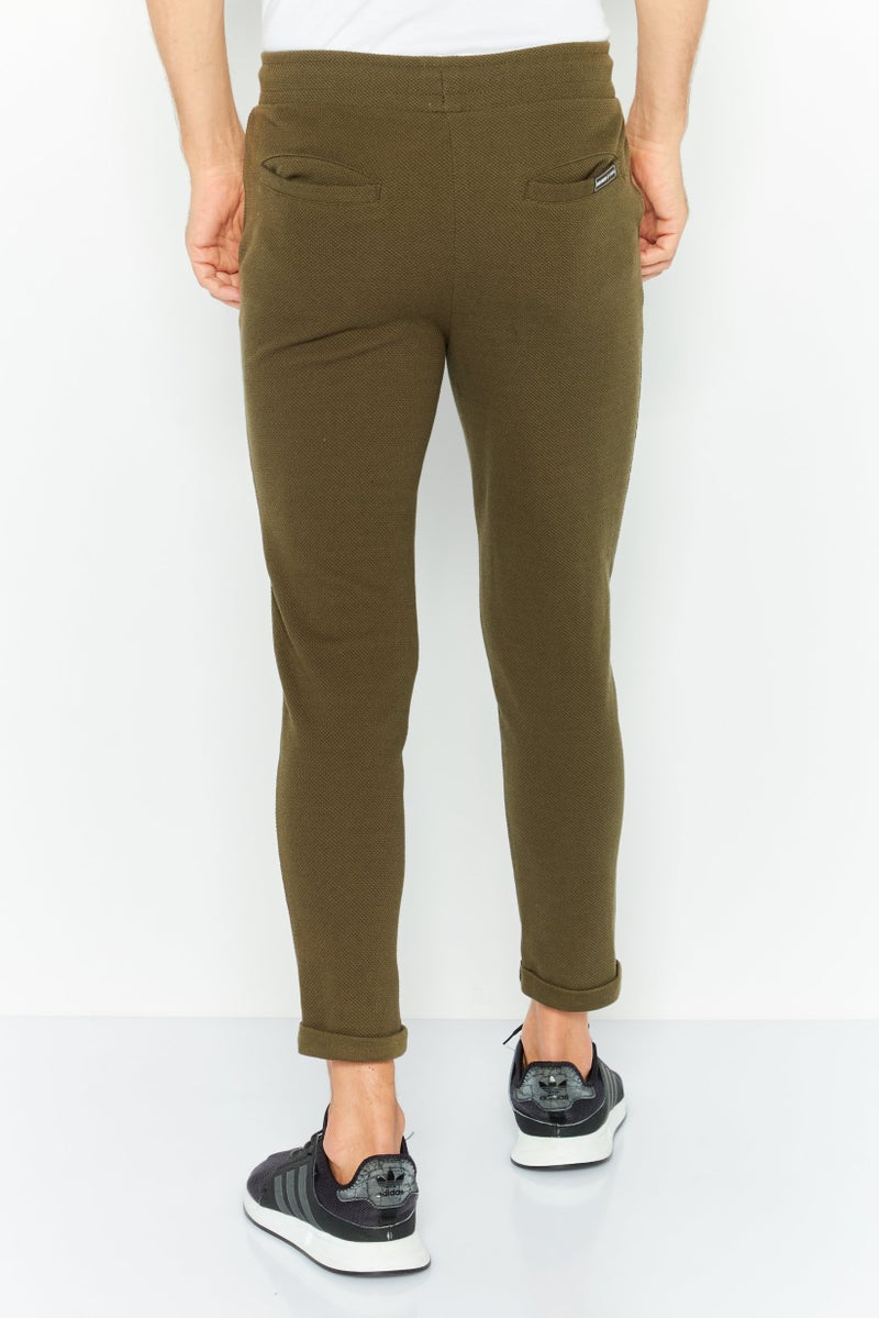 American Eagle Men Drawstring Plain Sweatpants, Brown  - Image 4