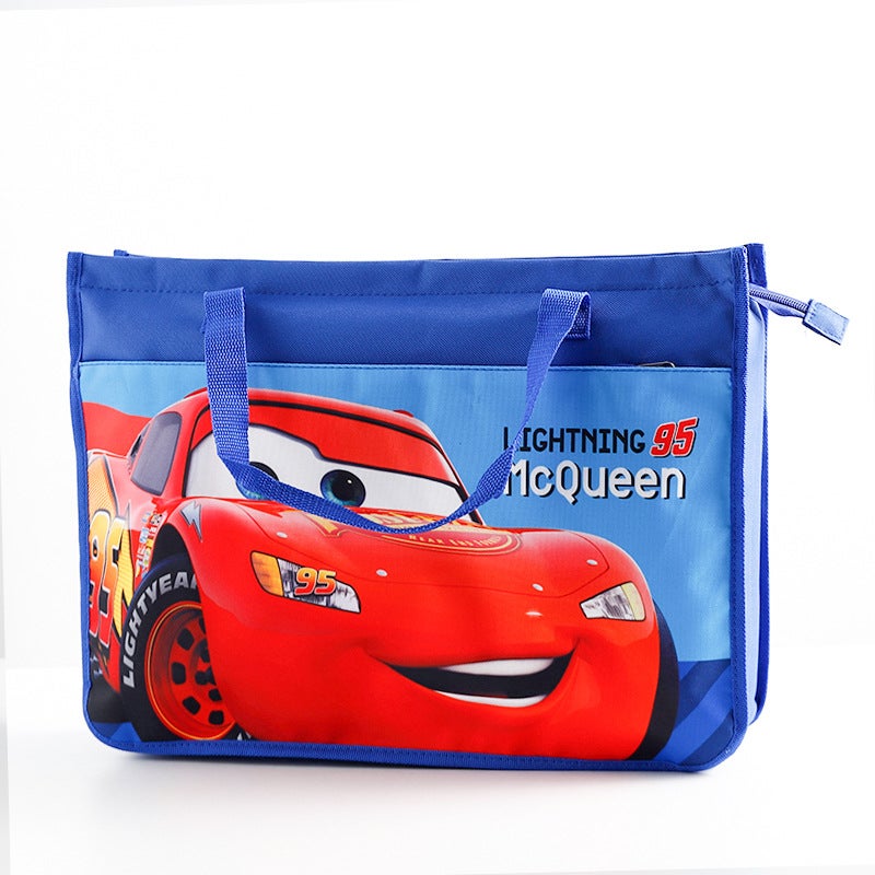 8K Kids Sketch Bag Large Cute Cartoon Student Art Storage No. 9 odd number car