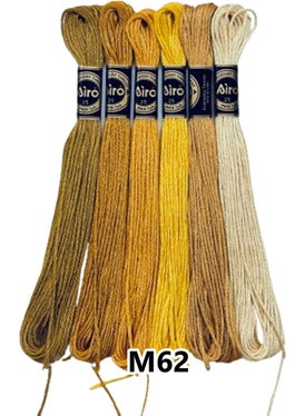 Airo Muline Etamine Cotton Embroidery Thread Thread 6 Piece Set 