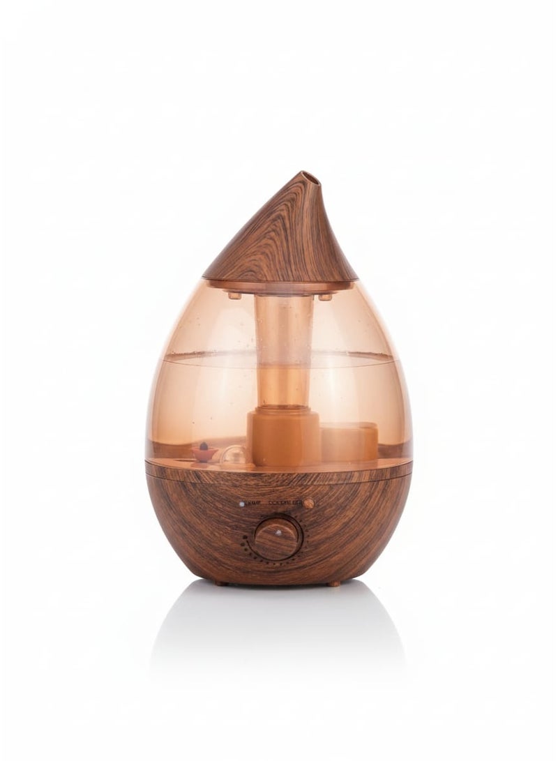 موزع زيوت عطرية سعة 2.6 لتر، موزع رذاذ بارد ومرطب، هادئ للغاية، ضوء ملون، إيقاف تلقائي، يدوم طويلاً، تصميم خشبي أنيق للمنزل والمكتب - Image 2