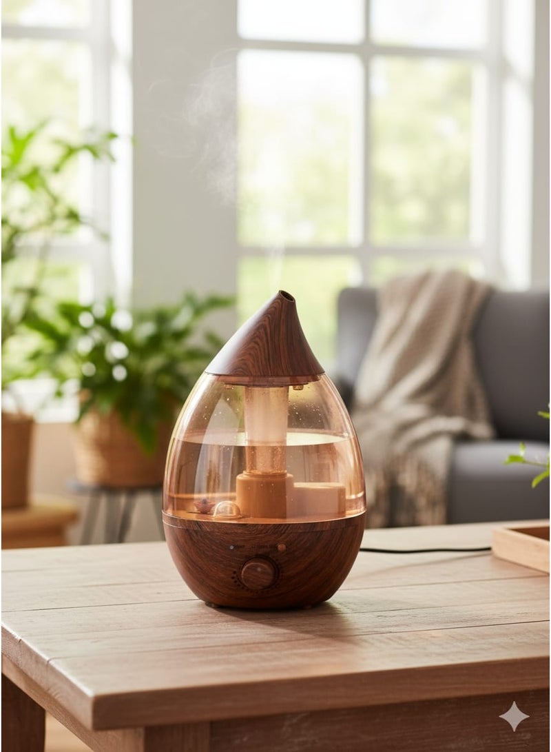 موزع زيوت عطرية سعة 2.6 لتر، موزع رذاذ بارد ومرطب، هادئ للغاية، ضوء ملون، إيقاف تلقائي، يدوم طويلاً، تصميم خشبي أنيق للمنزل والمكتب - Image 5