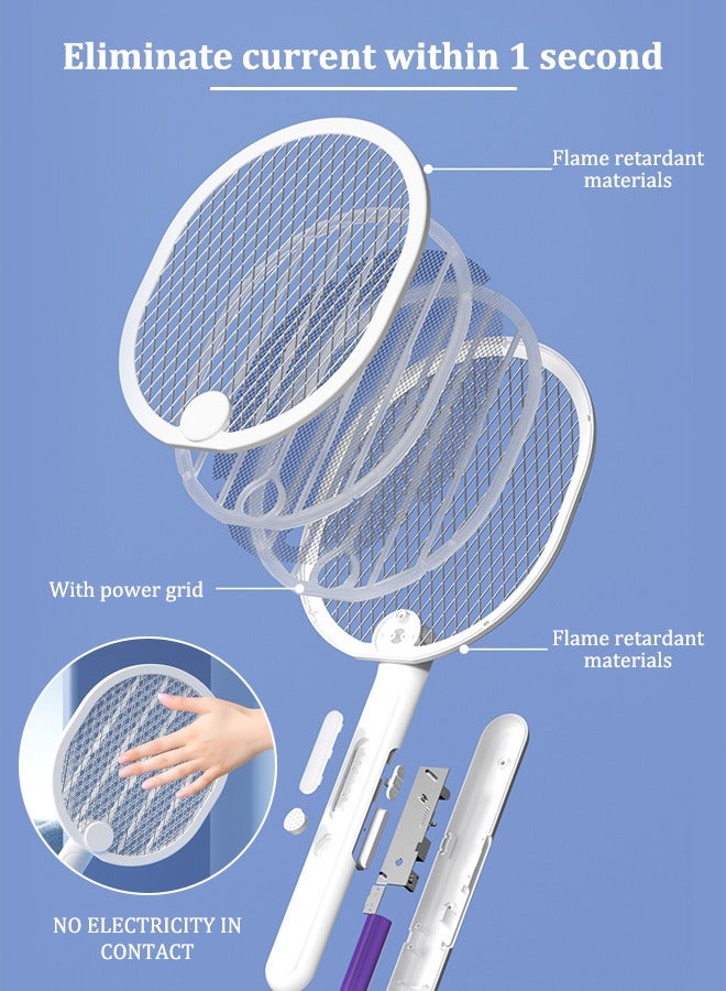 Generic Rechargeable Foldable Electric Mosquito Swatter & Zapper - 2-in-1 UV Light Insect Killer with Lithium Battery | Child-Safe Dual Mesh | 120H Runtime for Bedroom/Kitchen/Household  - Image 5