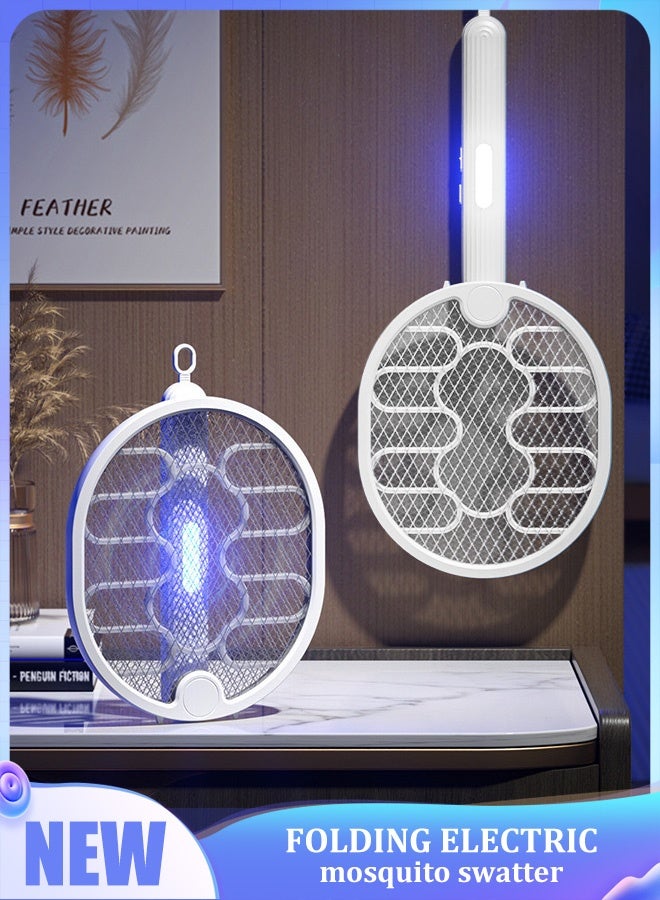 Generic Rechargeable Foldable Electric Mosquito Swatter & Zapper - 2-in-1 UV Light Insect Killer with Lithium Battery | Child-Safe Dual Mesh | 120H Runtime for Bedroom/Kitchen/Household  - Image 4