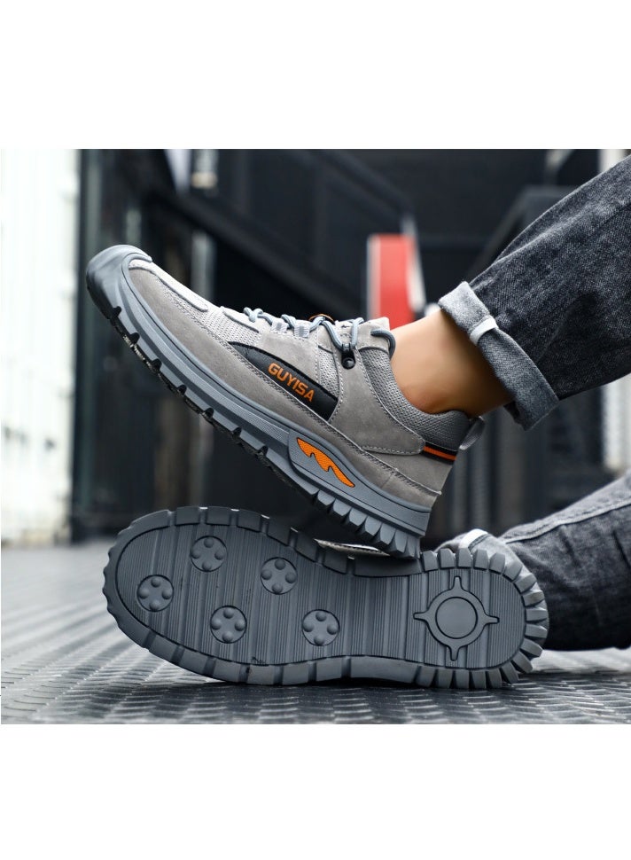 GUYISA Work Sneakers Steel Toe Cap Safety Shoes Men Boots Anti-smash Anti-puncture Work Boots Security - Image 3