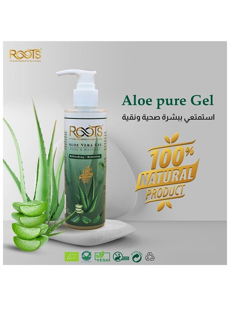 Roots - Aloe vera pure & natural gel 200ml - Image 1