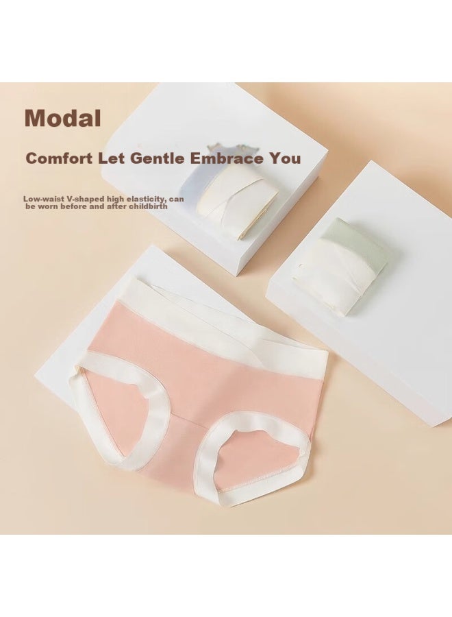 Plandoo Maternity Underwear For Women, Early Mid And Late Pregnancy, Low-rise Belly Support, Modal Fabric, Skin-friendly, Antibacterial, Seamless, 4-pack, XL - Image 3