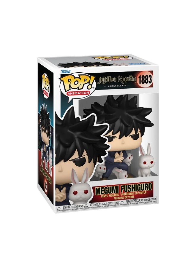 Funko Funko POP! & Buddy Animation Jujutsu Kaisen: Shibuya Incident Megumi Fushiguro with Rabbits Vinyl Figure (11.17 cm)  - Image 1