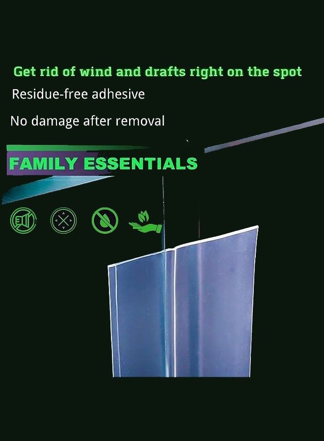 3M Weather Strip Door Seal, Door Strip Bottom For Door Silicone Seal Sticker Adhesive For Door And Window Gap Anti-Collision Silicone 5m/16ft (35mm, Transparent) - Image 3