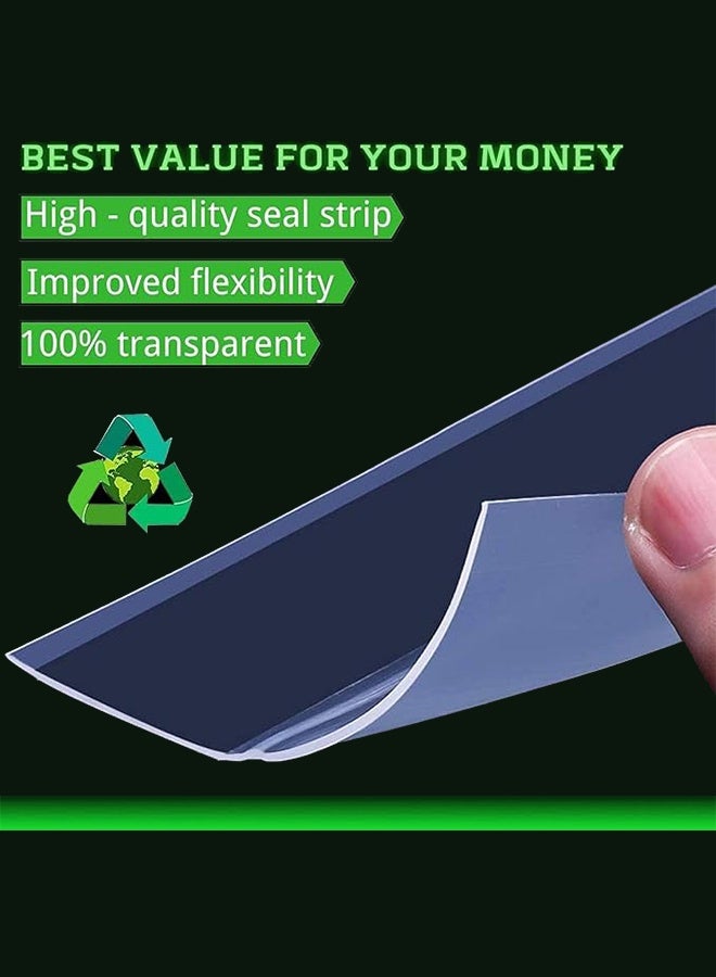 3M Weather Strip Door Seal, Door Strip Bottom For Door Silicone Seal Sticker Adhesive For Door And Window Gap Anti-Collision Silicone 5m/16ft (35mm, Transparent) - Image 4