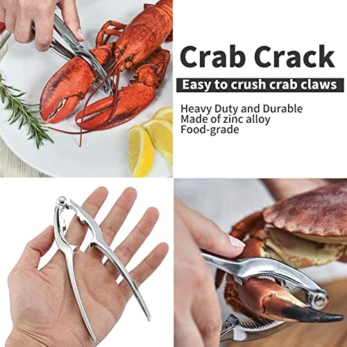 Luvan 33 Pcs Crab Crackers and Tools Set with 4 Crab Leg Crackers, 4 Crab Forks, 4 Lobster Shellers, 4 Butter Warmers, 1 Seafood Scissors, 14 Tealight Candles, 2 Crab Grabber-Seafood Boil Party Supply - Image 3