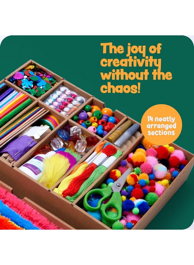 Dan&Darci Arts and Crafts Vault - Craft Supplies Kit in a Box for Kids Ages 4 5 6 7 8 9 10 11 & 12 Year Old Girls & Boys - Crafting Set Kits - Gift Ideas for Kid Art Activity Gifts - Image 4