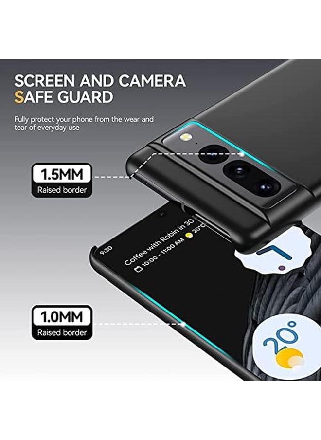 إيروريكس جراب متوافق مع هاتف Google Pixel 7 Pro جراب كمبيوتر صلب رفيع للغاية ومضاد للصدمات ومضاد للخدش وغطاء حماية أسود لهاتف Google Pixel 7 Pro  - Image 3