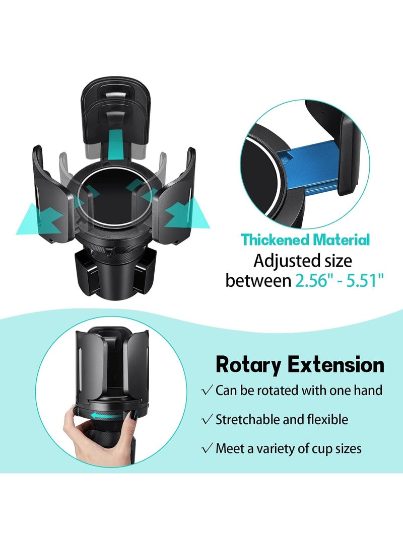 NANAO Cup Holder Expander for Car - All Purpose Car Cup Holder Expander with Adjustable Adapter and Holder, Compatible with 10-64 oz Large Bottles & Cups & Drinks - Image 2