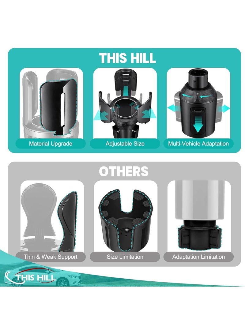 NANAO Cup Holder Expander for Car - All Purpose Car Cup Holder Expander with Adjustable Adapter and Holder, Compatible with 10-64 oz Large Bottles & Cups & Drinks - Image 3