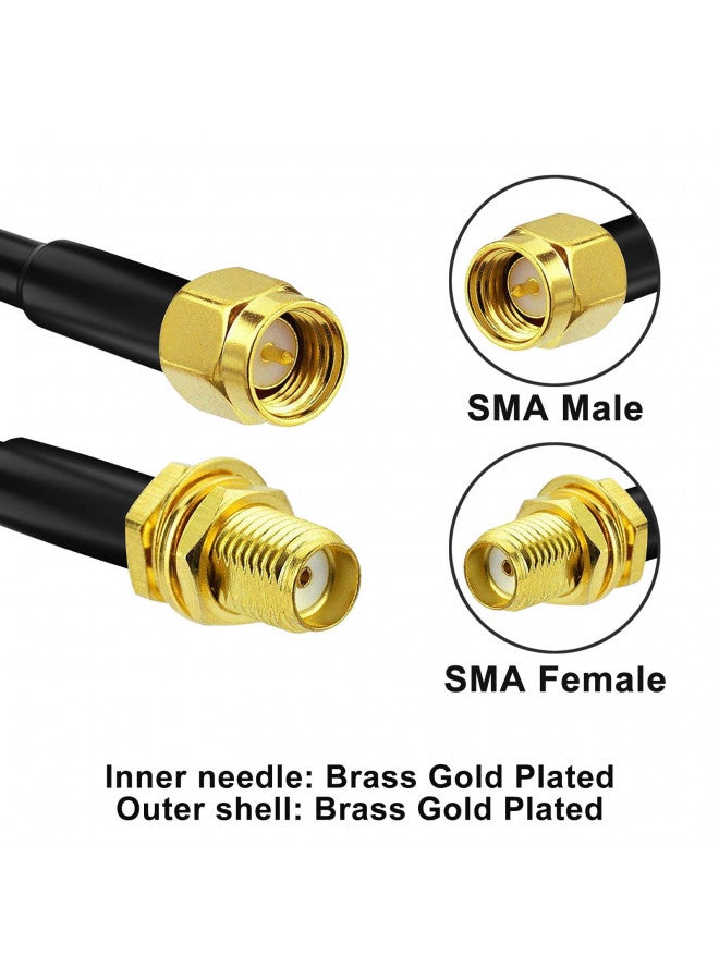 YOTENKO SMA Antenna Extension Cable 65.6FT + 5PCS SMA RF Coax Connector Kit,SMA Male to SMA Female RG58 Coaxial Cable Low-Loss for 3G 4G LTE Router ADS-B SDR USB Dongle Receiver Wire (Not for TV) - Image 4