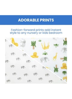 Delta CHILDREN Delta Children Fitted Crib Sheets for Girls and Boys - Crib Sheet for Standard Crib and Toddler Mattresses - 28x52 Inch (Pack of 2), Safari Friends  - Image 4