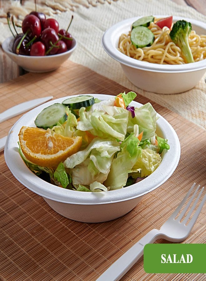 Vplus 200 Pack 16 OZ Paper Bowls, Disposable Compostable Bulk, Eco-friendly Bagasse, Heavy-duty Bowls Perfect for Milk Cereals, Snacks, Salads - Image 4