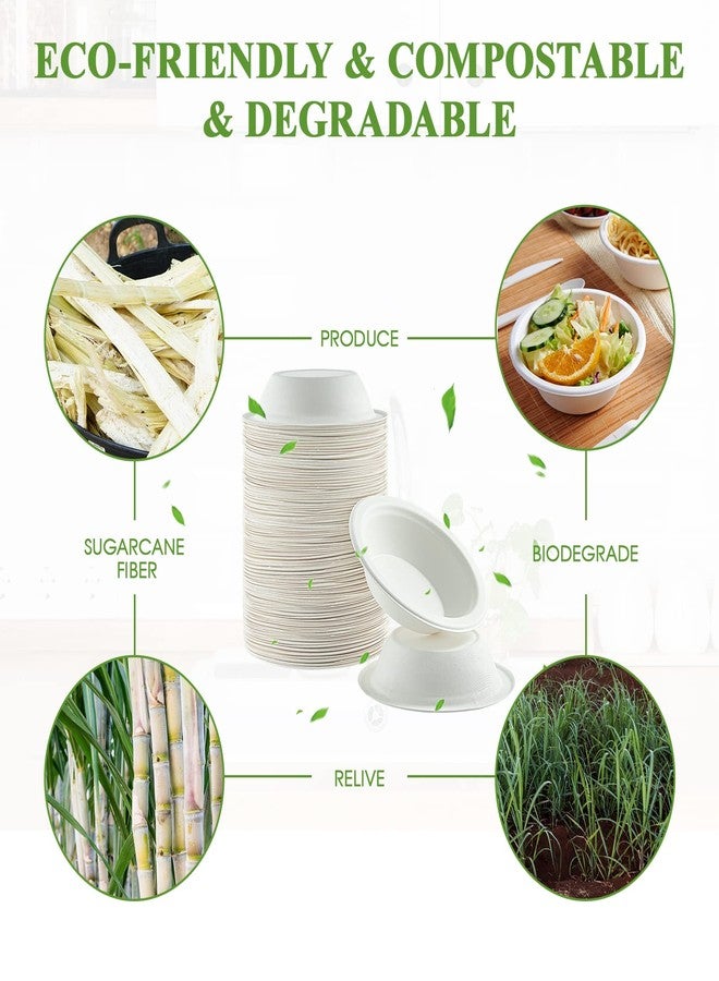 Vplus 200 Pack 16 OZ Paper Bowls, Disposable Compostable Bulk, Eco-friendly Bagasse, Heavy-duty Bowls Perfect for Milk Cereals, Snacks, Salads - Image 5