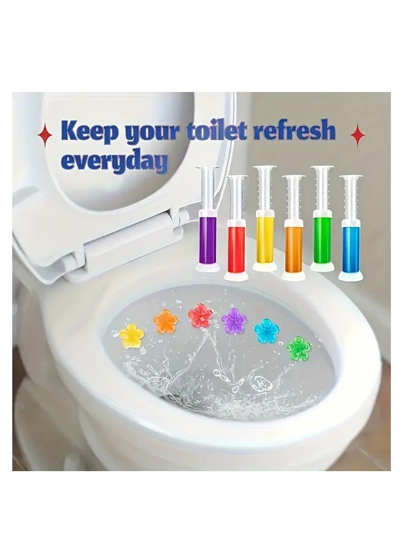Generic - Floral Scent Toilet Gel Stamp -1pc, Long Lasting Bath Deodorizer&Freshener, No Battery Needed, Ideal For Home, Hotel, Commercial Use Toilet Brush And Holder Set Toilet Brush And Holder - Lavender - Image 1
