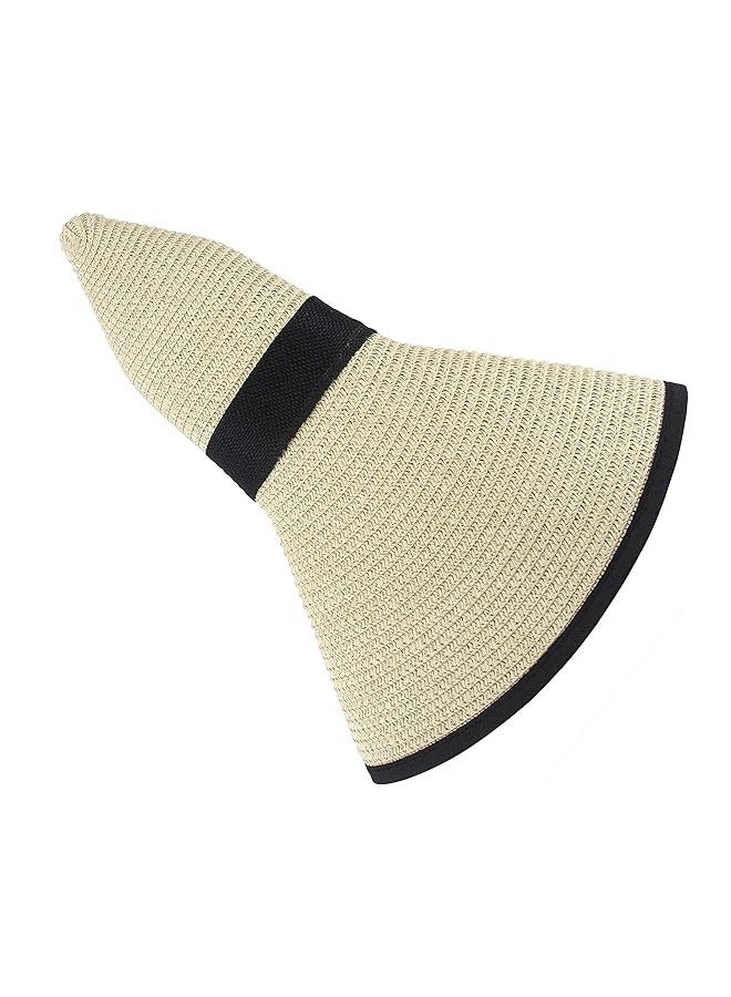 أورجنيزر السيدات قبعة من القش ، مع القوس الديكور ، ومكافحة الأشعة فوق البنفسجية ، نفاذية الهواء ، قابلة للطي ، فتح مظلة ، عطلة الشاطئ ، قابلة للطي - Image 5