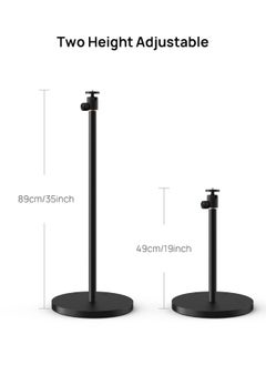 XGIMI X Floor Stand - Fits Most Projector, Equipped With Standard 1/4-inch Screw For Universal Compatibility, 360° Rotation, Adjustable Height beween 19-35 inches, Round Weighted Base - Black  - Image 2