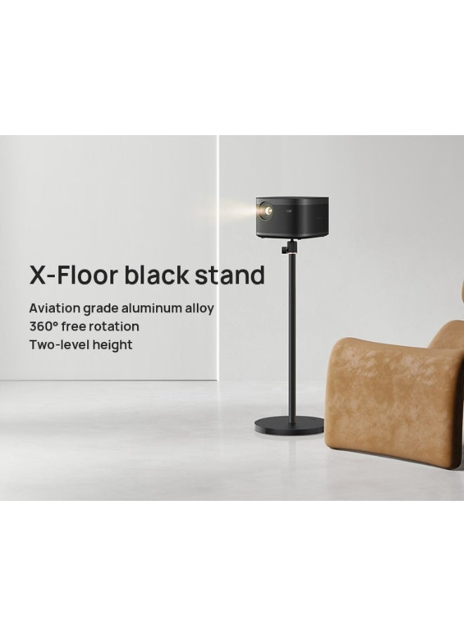 XGIMI - X Floor Stand - Fits Most Projector, Equipped With Standard 1/4-inch Screw For Universal Compatibility, 360° Rotation, Adjustable Height beween 19-35 inches, Round Weighted Base - Black - Image 1