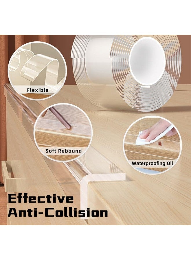CHENYA Clear Soft Corner Protectors for Furniture Strip,0.8 in x 13.12 FT,Sharp Edge & Table Bumper,Window Edge,Wall Protector, Soft Corner Guards Safe for Proof,Table Corner Protectors in Family,2 Rolls - Image 3