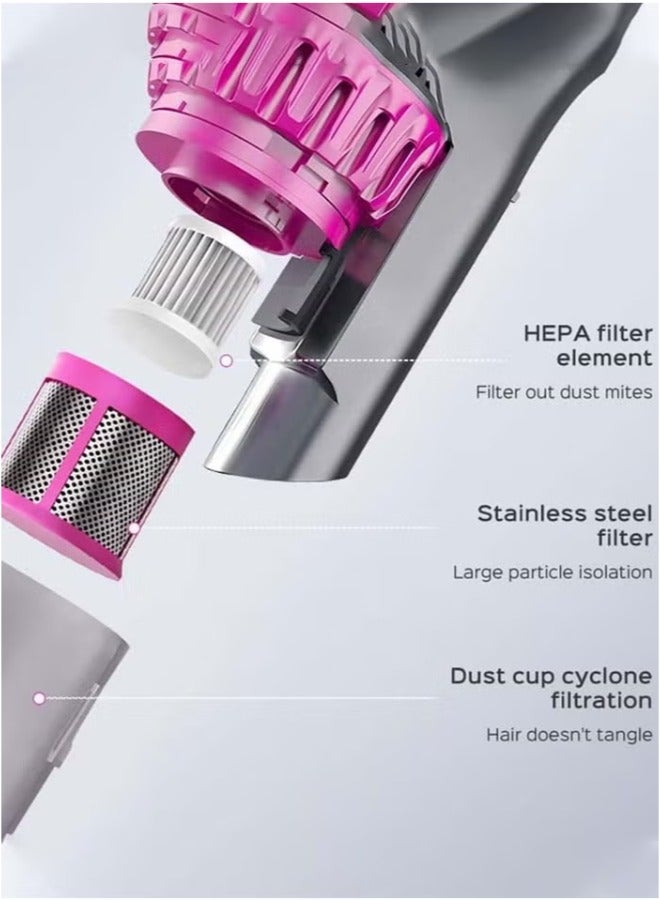 أكاليكس مكنسة كهربائية لاسلكية 4 في 1 ، 10000 باسكال لإزالة سوس الأشعة فوق البنفسجية ، مكنسة كهربائية محمولة باليد فائقة الهدوء ، مكنسة كهربائية خفيفة الوزن مع فلتر هيبا لتنظيف المنزل/السيارة/الحيوانات الأليفة والسجاد - Image 4