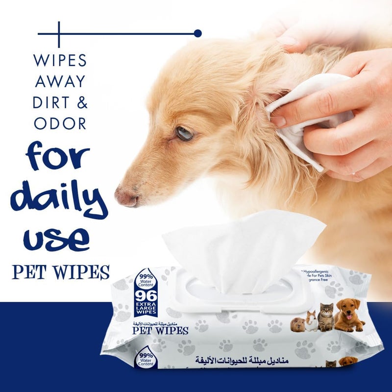 DoctorPet Doctor Pet Wipes - Extra Large Hypoallergenic Cleansing Wipes - Image 2
