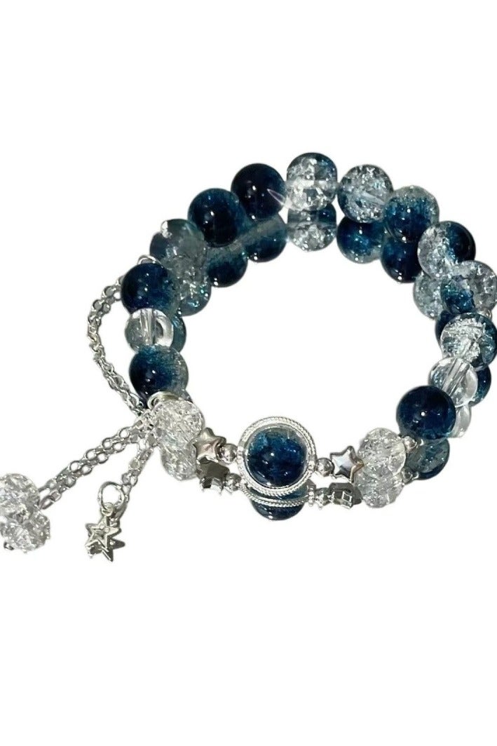 Goolsky Galaxy Star Beaded Bracelet for Women | Milky Way Moon Charm Hand-Strung Jewelry | Cute Gift for Best Friends - Image 3