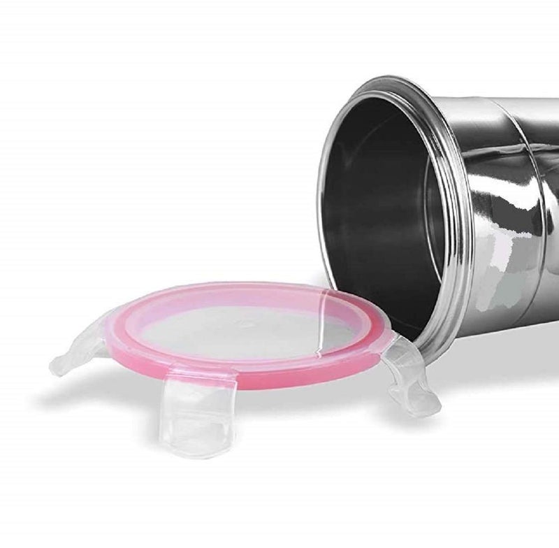 Click Charm Stainless Steel Tumbler for Traveling Tiffin for Coffee Tea Beer Milk Lassi Butter Milk Glass Tumbler with Airtight Lid Cap Fusion Bottle Plastic lid400 ml - Image 4