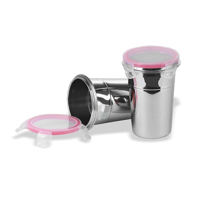 Click Charm Stainless Steel Tumbler for Traveling Tiffin for Coffee Tea Beer Milk Lassi Butter Milk Glass Tumbler with Airtight Lid Cap Fusion Bottle Plastic lid400 ml - Image 5