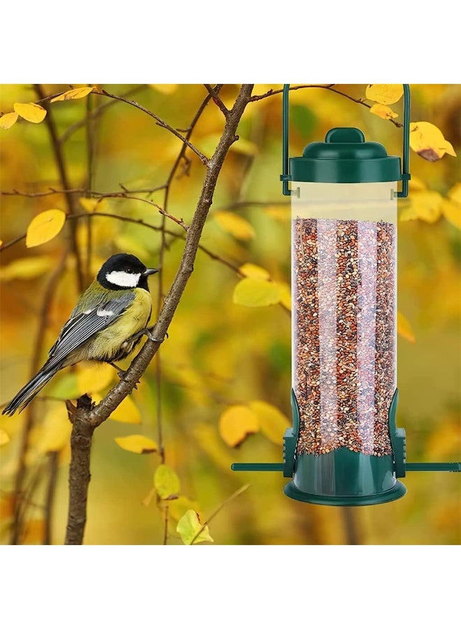 JOGAMS Bird Feeder Weatherproof and Squirrel Proof Design for Mixed Seeds Outdoor Hanging Feeder with 2 Large Compartments Ideal for Attracting Wild Birds to Your Garden - Image 3