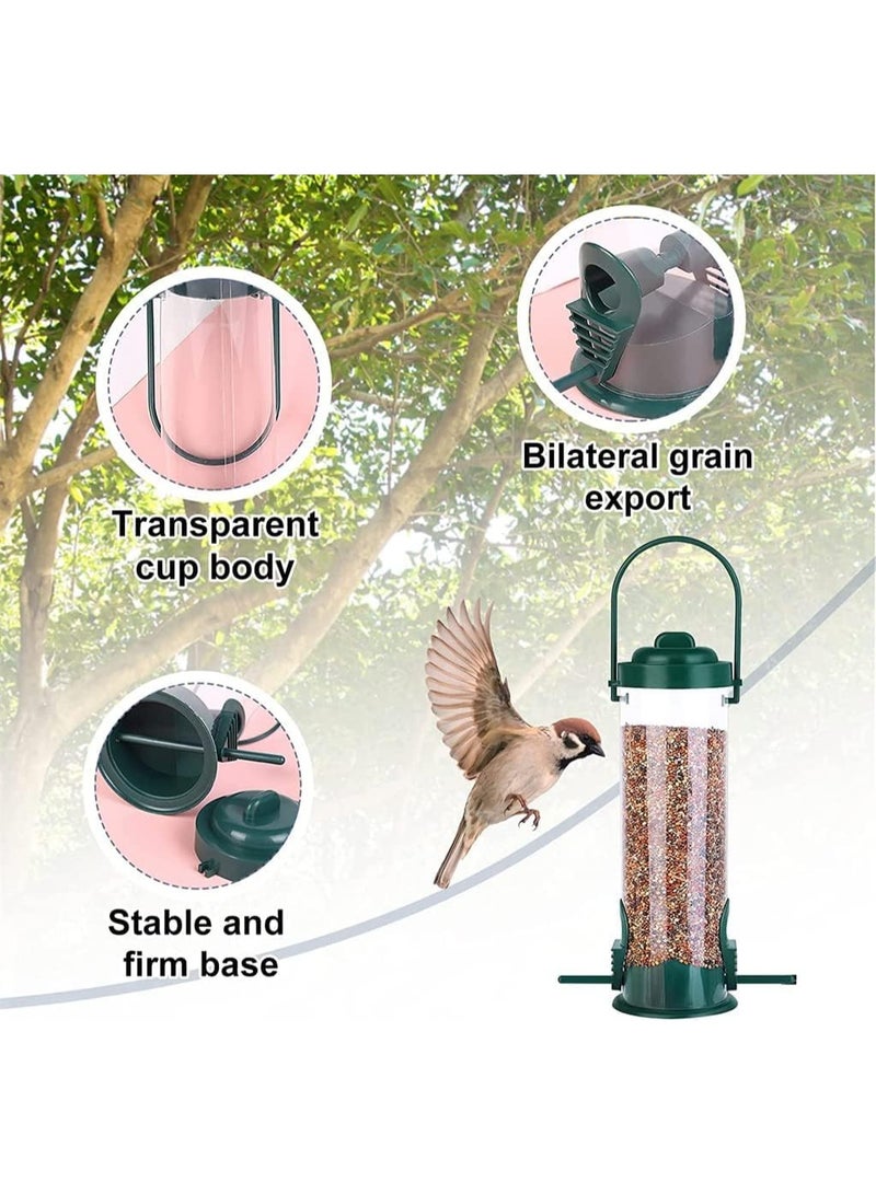 JOGAMS Bird Feeder Weatherproof and Squirrel Proof Design for Mixed Seeds Outdoor Hanging Feeder with 2 Large Compartments Ideal for Attracting Wild Birds to Your Garden - Image 5