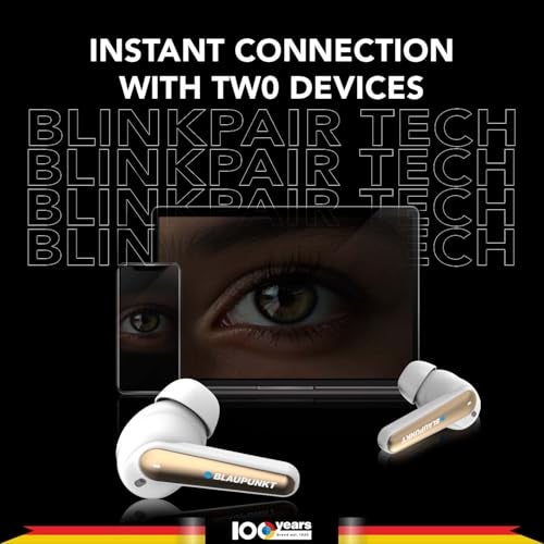 Blaupunkt BTW300 Xtreme Moksha Maxbuds (2025) – True ANC, 700mAh Battery, Quad AI Mics, Crispr ENC, Blink Pair, Dual Pairing & Dual EQ for Deep Bass & Premium Wireless Audio (White) - Image 3