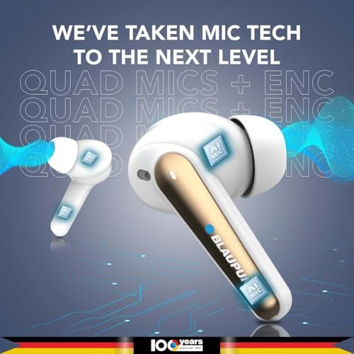 Blaupunkt BTW300 Xtreme Moksha Maxbuds (2025) – True ANC, 700mAh Battery, Quad AI Mics, Crispr ENC, Blink Pair, Dual Pairing & Dual EQ for Deep Bass & Premium Wireless Audio (White) - Image 2