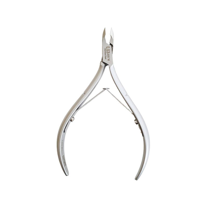 Nghia Export C03 Previously Known as D01 Half Jaw 14 Single Spring Stainless Steel Cuticle Nipper For Salon Professional Use Manicure Nail C03 14