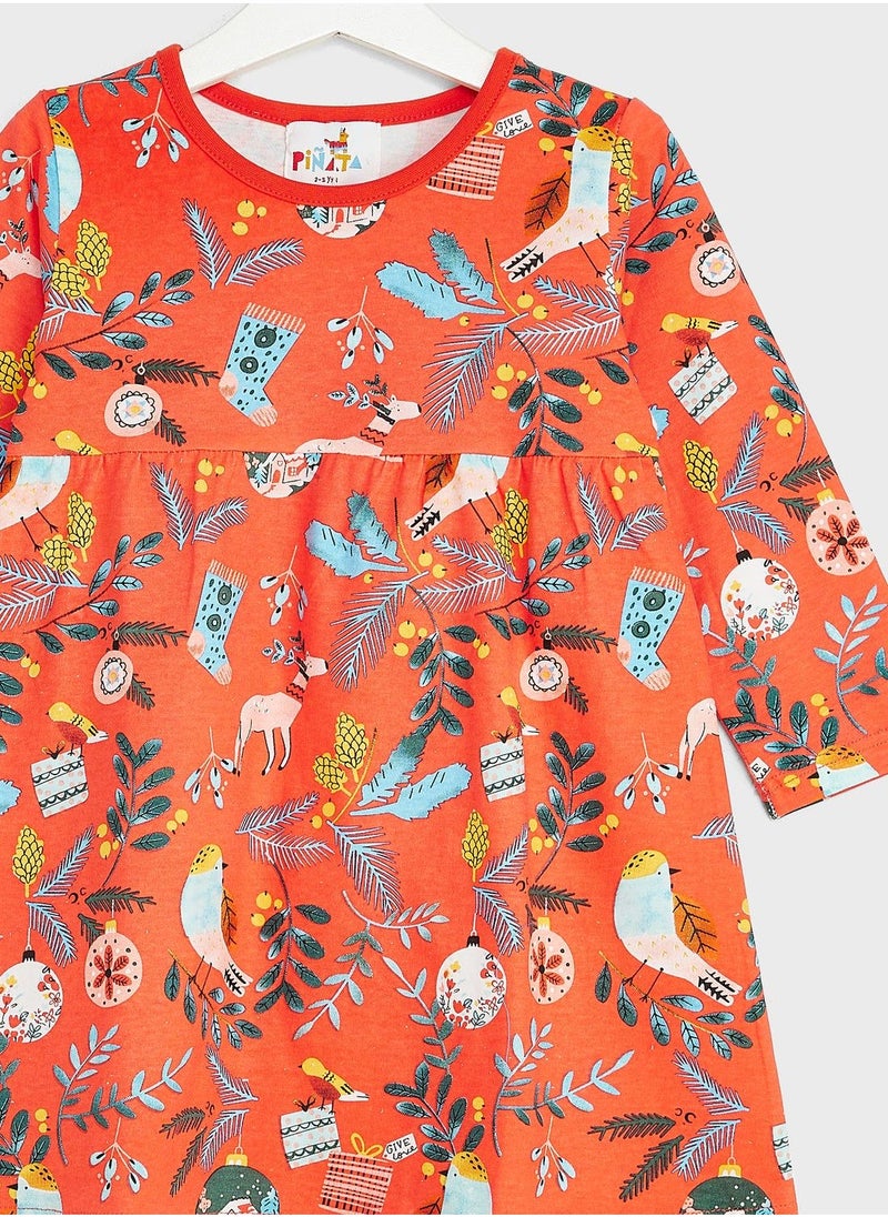 Pinata - Girls All Over Printed Dress - Image 1