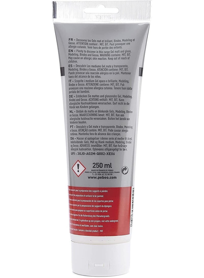 Pebeo Gesso Universal Primer Studio Acrylics Auxiliaries 250 ml White - Image 2