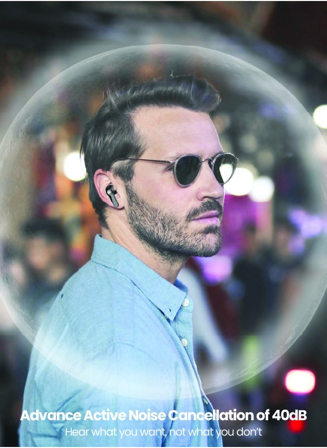 Seeken SEEKEN Soundbreeze SonarX Rugged ANC Earbuds - BLK | 40 Hours Playtime | IPX7 Waterproof | Campatible with Iphone and Samsung | Premium Sound Quality | Premium Design | High Sound Quality.  - Image 3