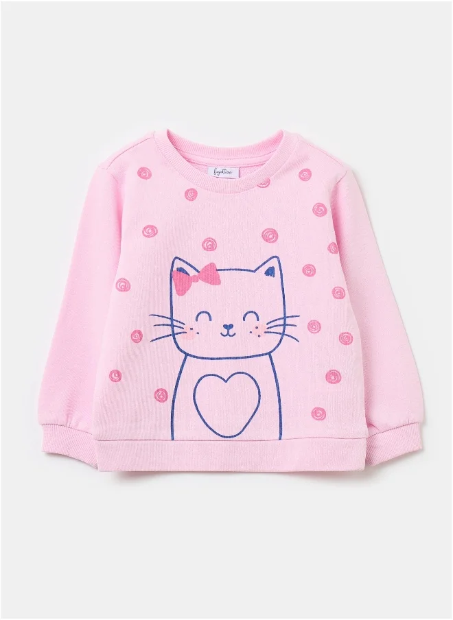 او في اس French terry sweatshirt with print