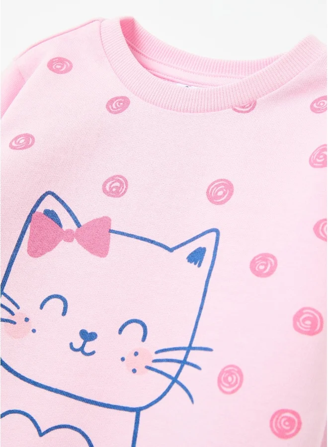 او في اس French terry sweatshirt with print